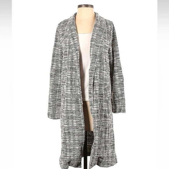 MELLODAY Women's Cardigan Jacket Collared Pocket Open Front Gray Size S Small - Picture 6 of 6